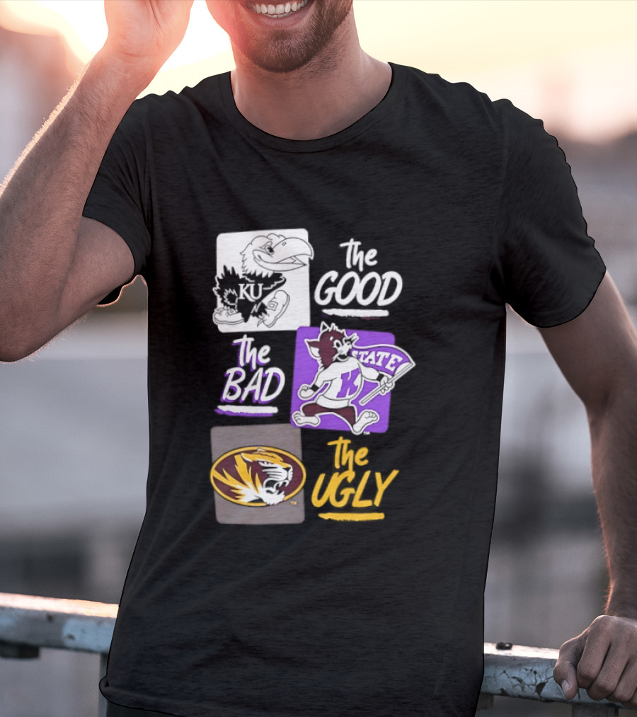 Kansas Jayhawks Wildcats Tigers The Good The Bad The Ugly T-Shirt