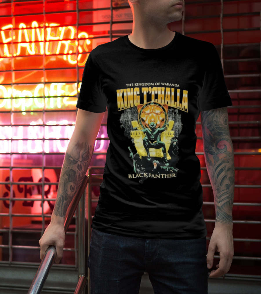 The Kingdom Of Wakanda King T'Challa Black Panther Exclusive Marvel Original T-Shirt
