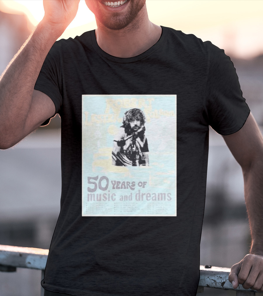 Robert Lester Folsom 50 Years Of Music And Dreams Tour 2026 Atlanta GA To Brussels BE Dates Short Black T-Shirt