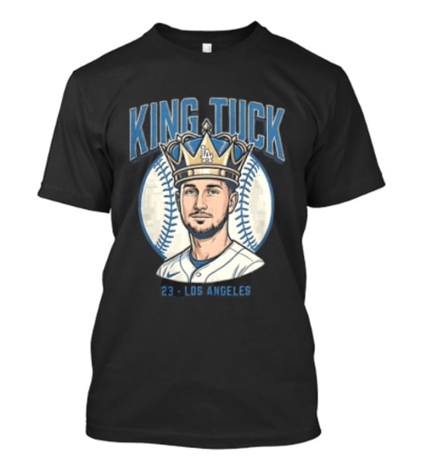 King Tuck Los Angeles Dodgers 23 Baseball Crown T-Shirt