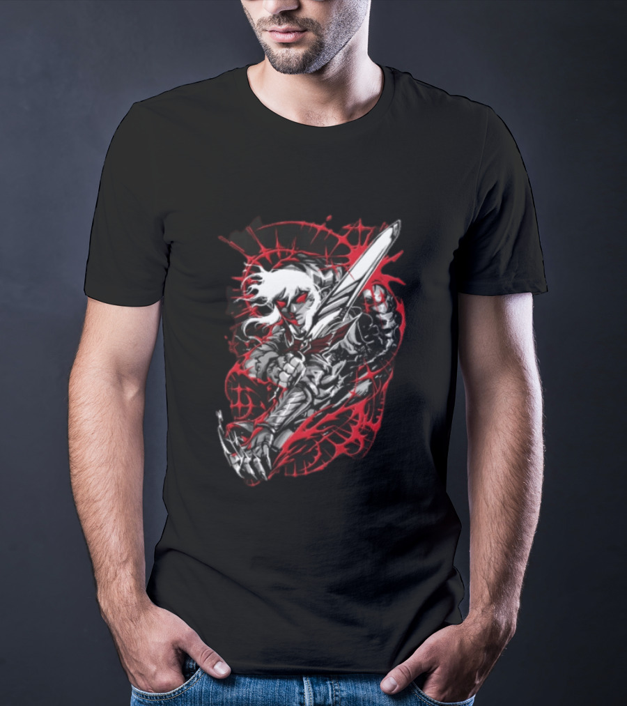 The Legend Of Zelda Link Swallowed By Darkness Red And Black T-Shirt