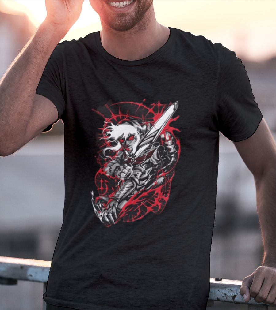The Legend Of Zelda Link Swallowed By Darkness Red And Black T-Shirt