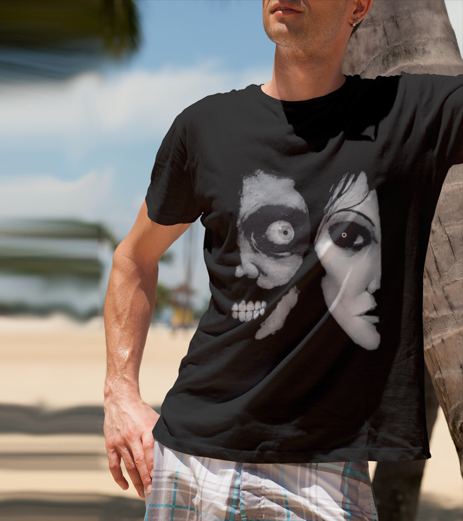 The Painter Halloween 2026 Creepy Face Illusion T-Shirt