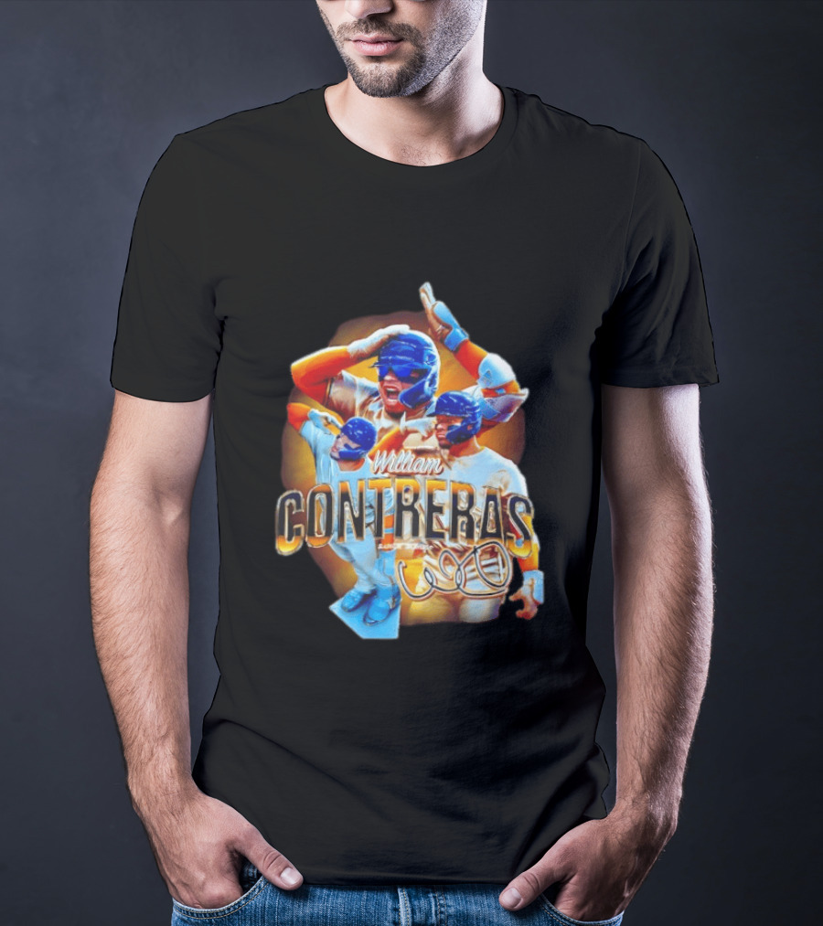 William Contreras Milwaukee Brewers Player Collage 2026 T-Shirt