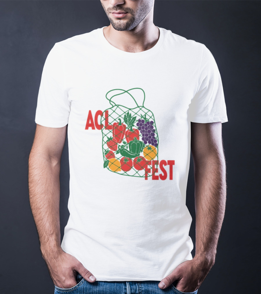 ACL Festival Women's Market Crop Top Lineup Veggie Bag T-Shirt