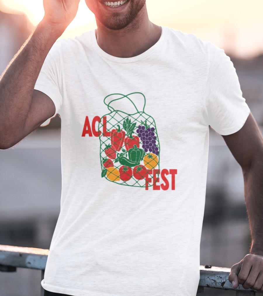ACL Festival Women's Market Crop Top Lineup Veggie Bag T-Shirt