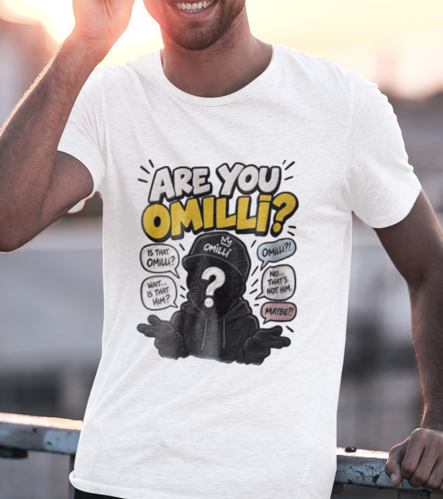 Are You Omilli Mystery Creator Streamer Iconic Question Marks And Quotes T-Shirt