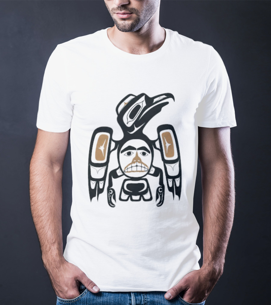 Jennifer Lawrence Turquoise Tribal Art Bird Totem T-Shirt