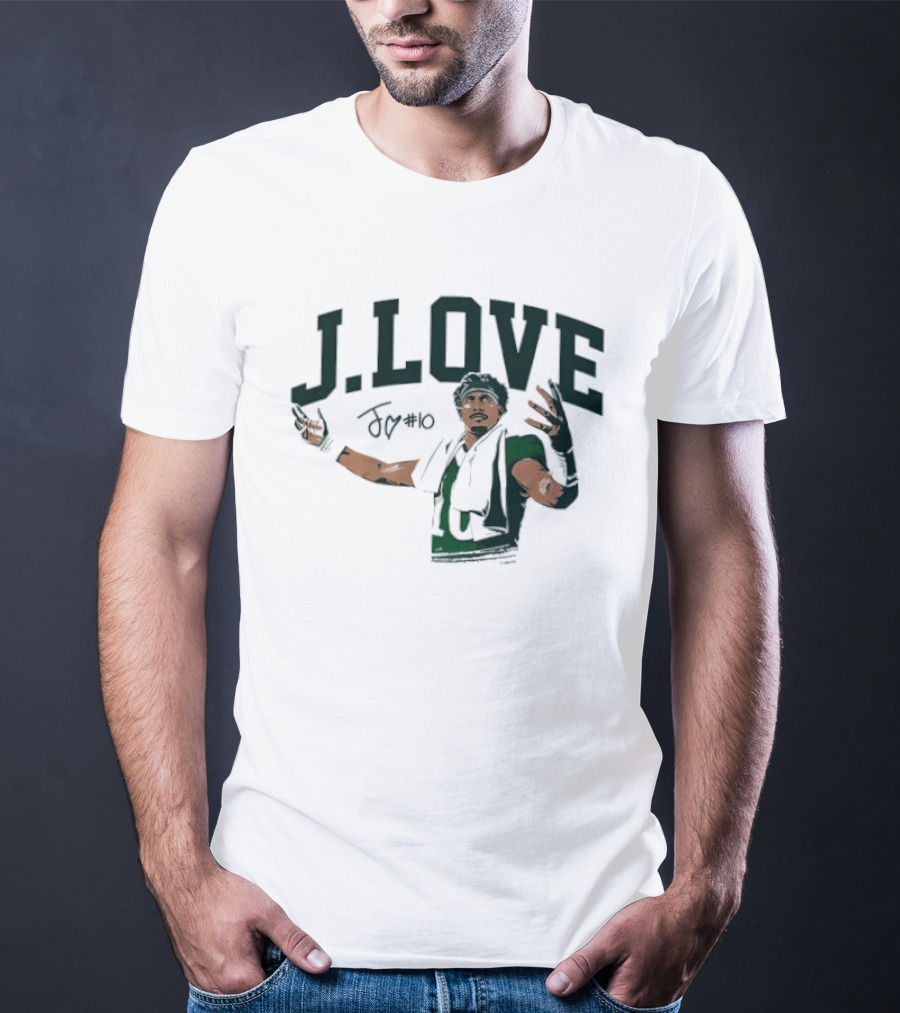 J Love Jordan Love Green Bay Packers Signature Pose T-Shirt