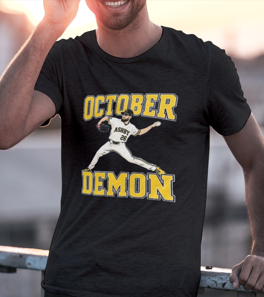 Aaron Ashby October Demon Pitcher 26 Baseball Player T-Shirt