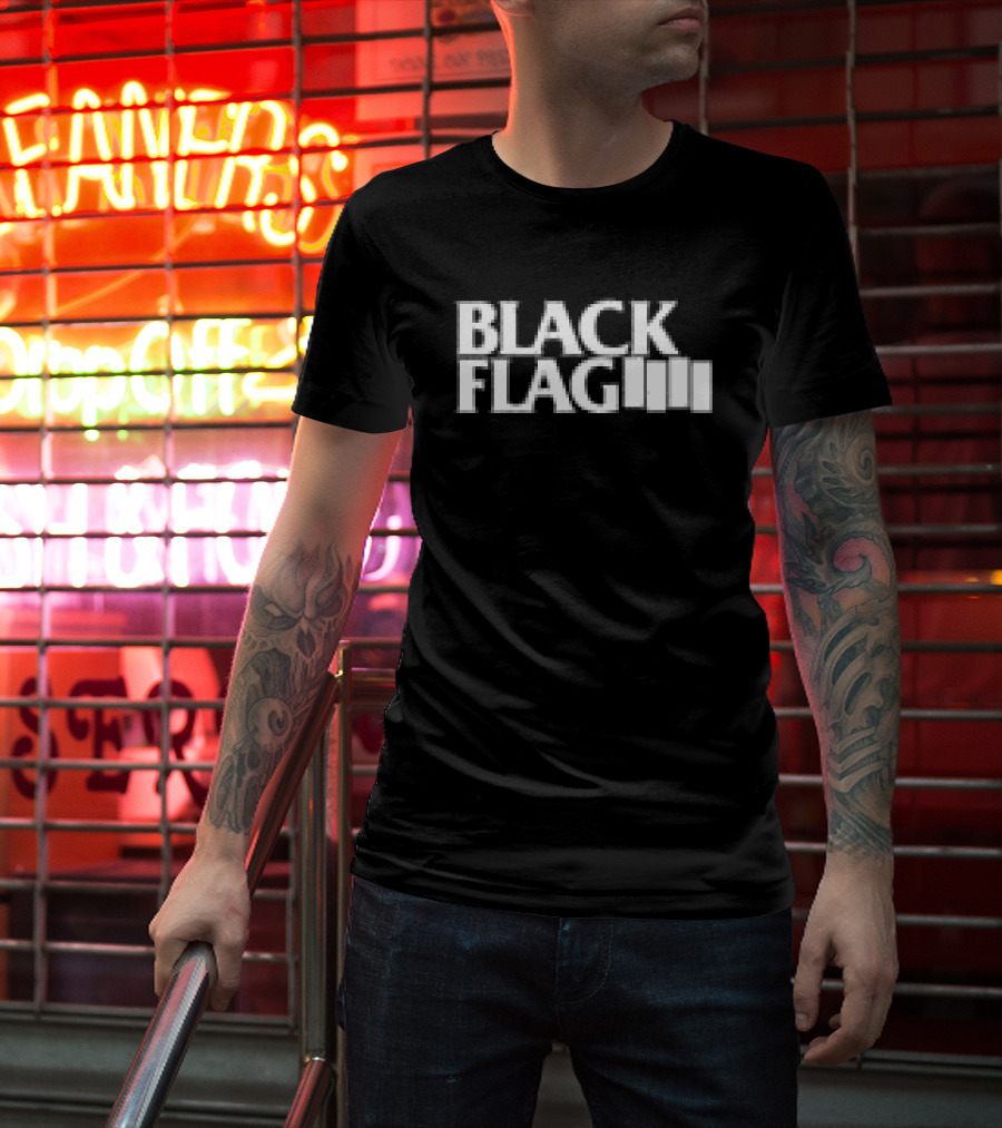 Beyond Human Store Black Flag Scissors T-Shirt