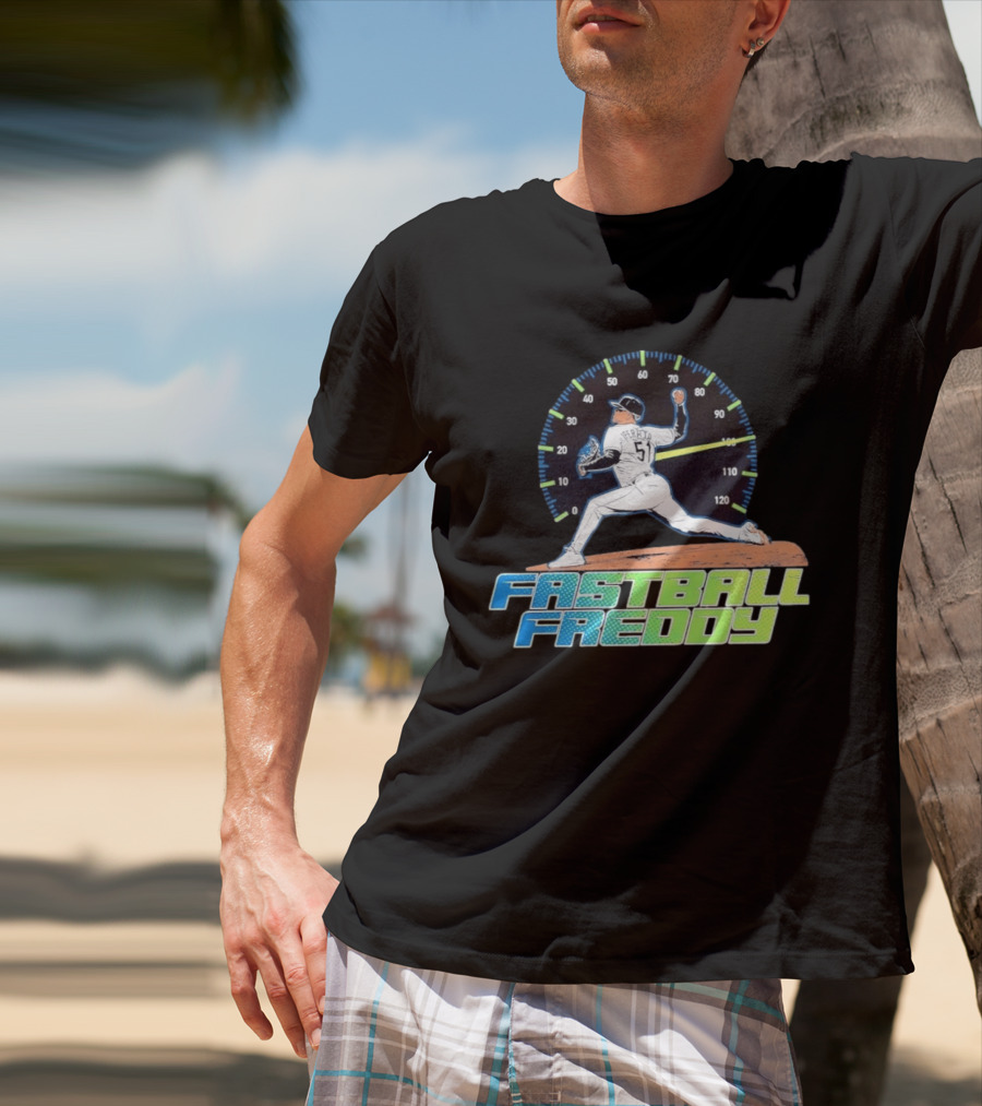 Fastball Freddy Peralta 51 Baseball Player Pitcher Speedometer T-Shirt