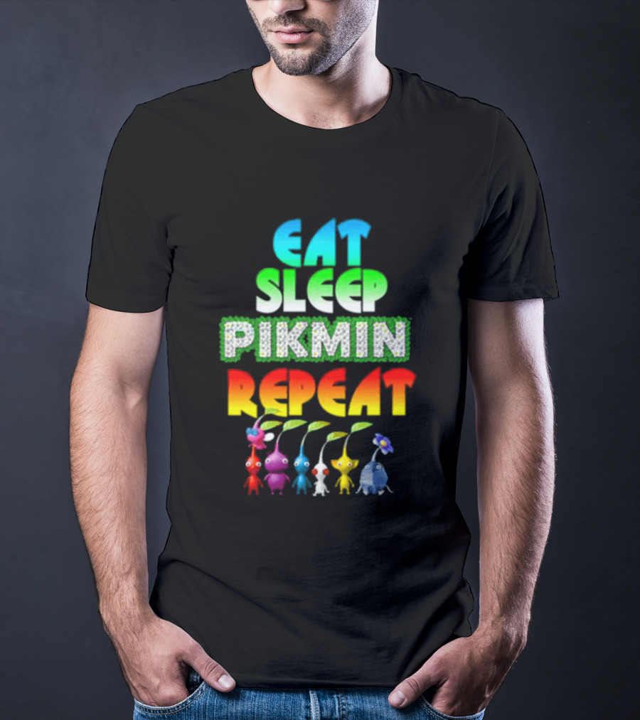 Eat Sleep Pikmin Repeat Game Lover T-Shirt