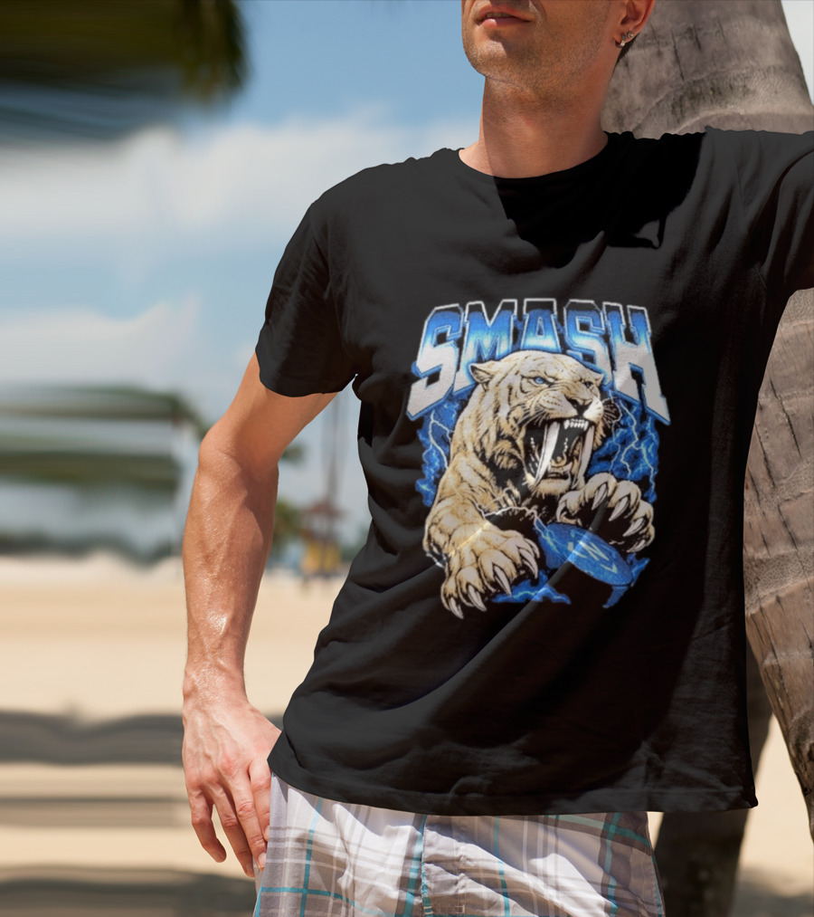 SMASH Predators 2026 Nashville Fierce Tiger Claw Lightning T-Shirt