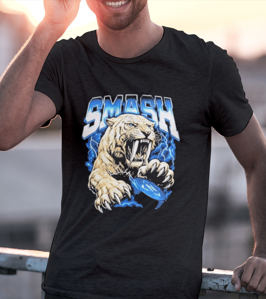 SMASH Predators 2026 Nashville Fierce Tiger Claw Lightning T-Shirt