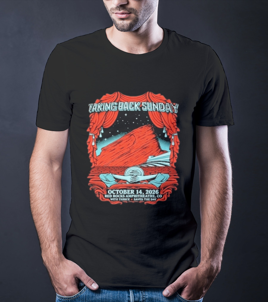 Taking Back Sunday Red Rocks Amphitheatre October 14 2026 With Thrice Saves The Day T-Shirt