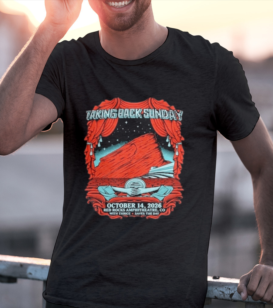 Taking Back Sunday Red Rocks Amphitheatre October 14 2026 With Thrice Saves The Day T-Shirt