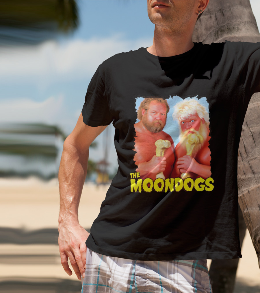 The Moondogs Wrestling Tag Team Iconic Bone Props T-Shirt