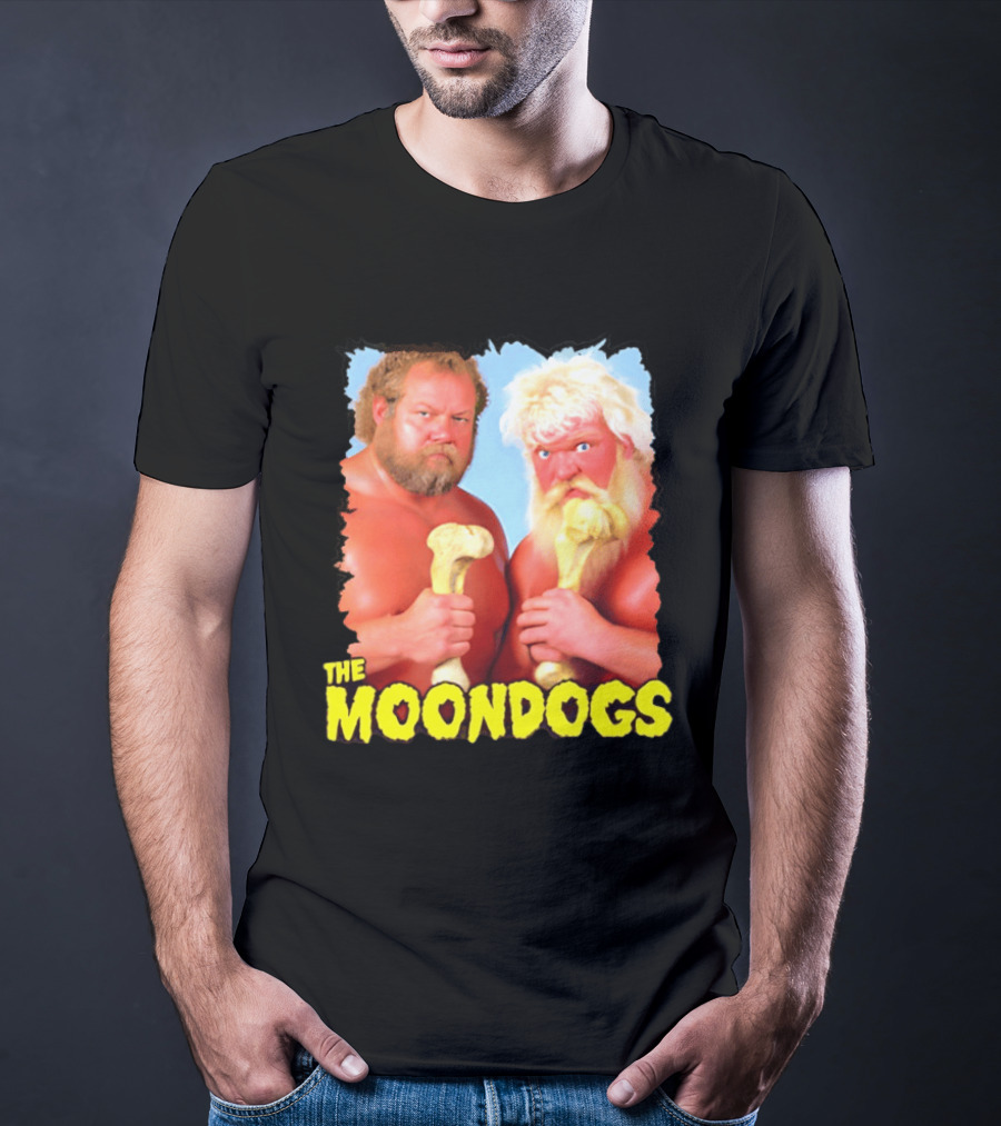 The Moondogs Wrestling Tag Team Iconic Bone Props T-Shirt
