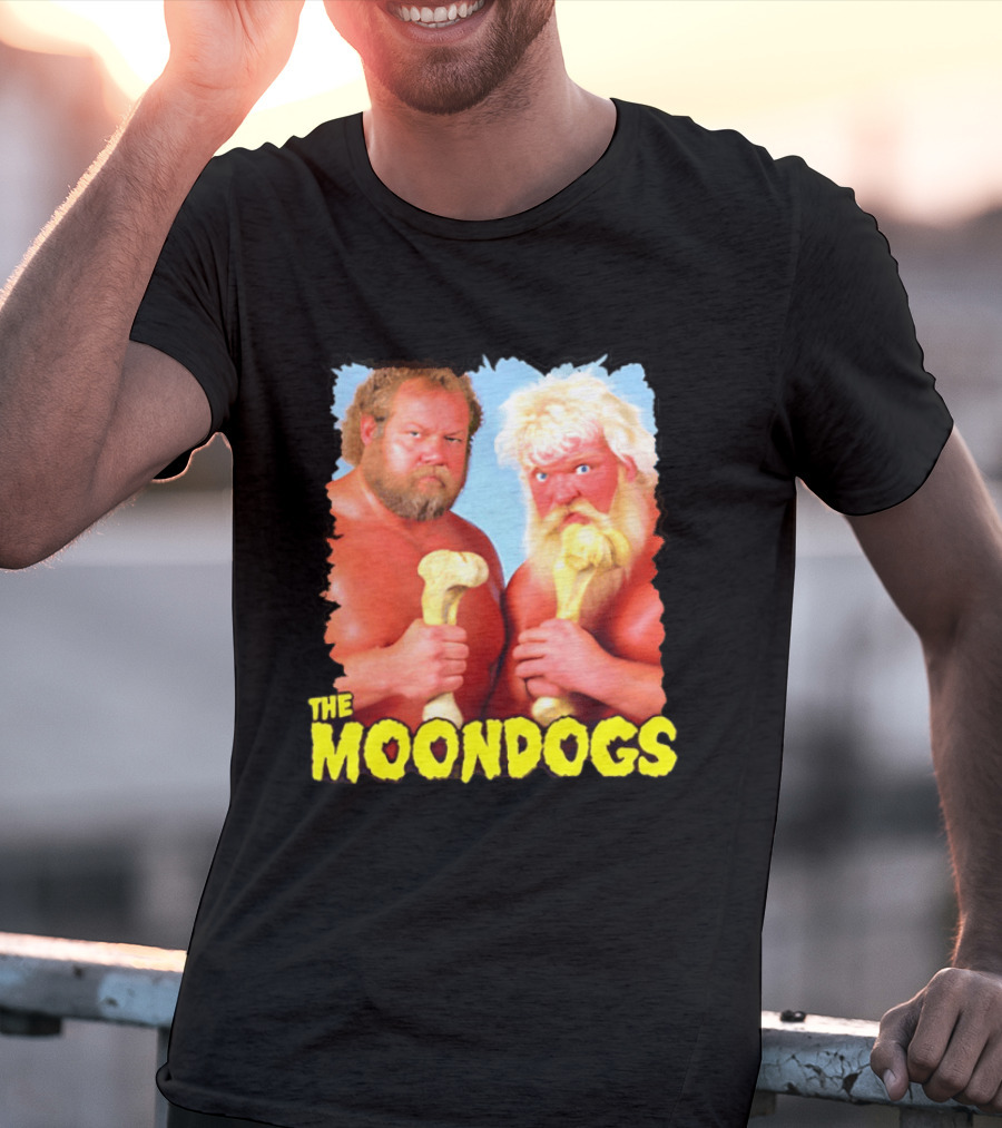 The Moondogs Wrestling Tag Team Iconic Bone Props T-Shirt