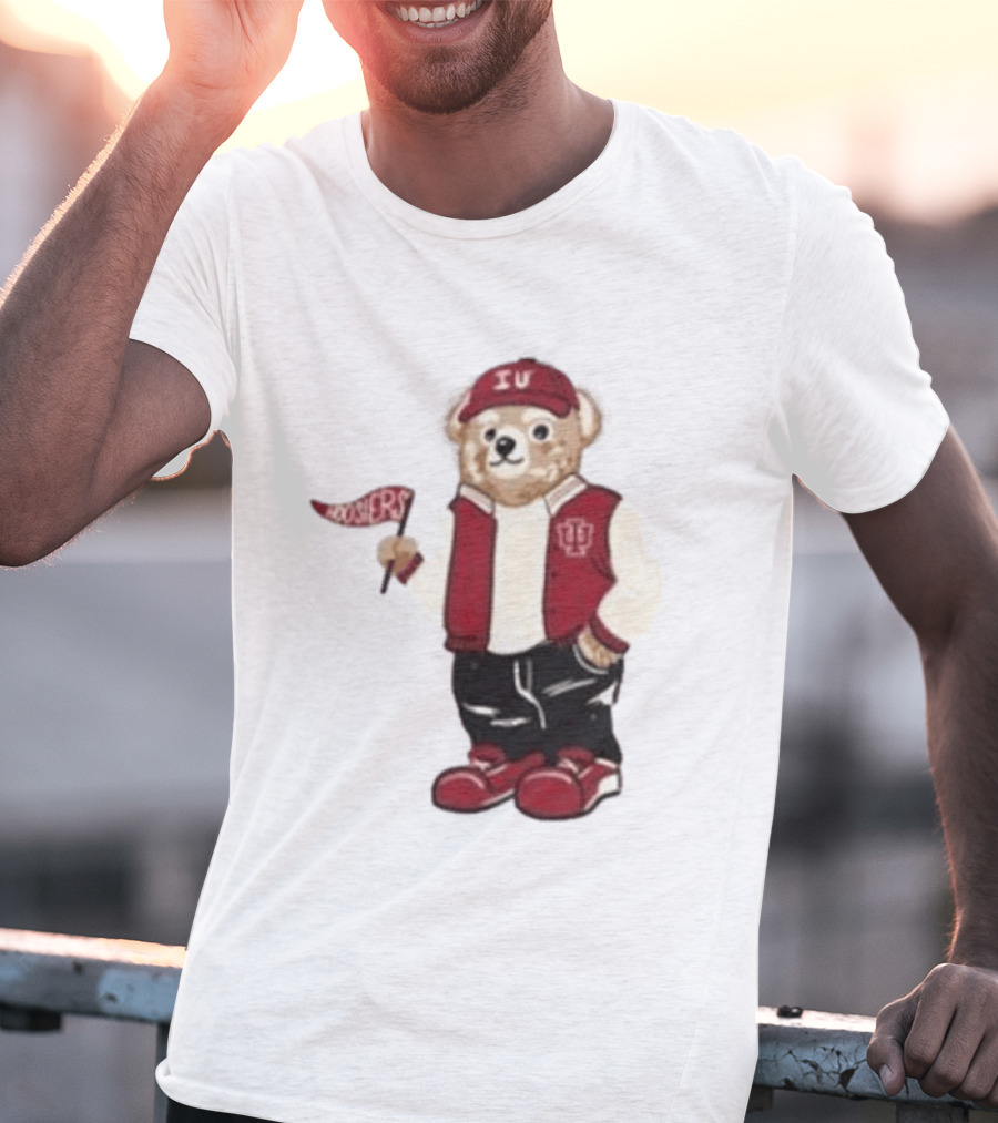 Indiana Hoosiers Polo Bear IU Jacket And Cap T-Shirt