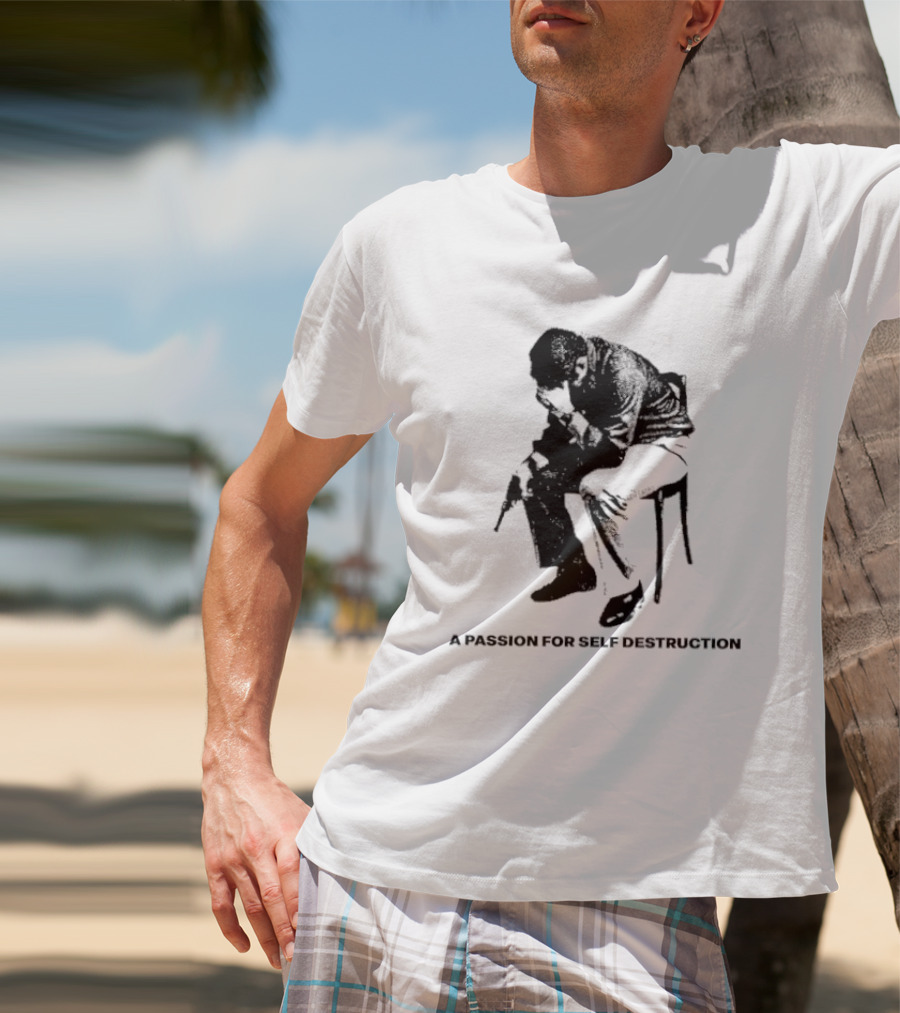 A Passion For Self Destruction Dark Aesthetic Sitting Figure T-Shirt