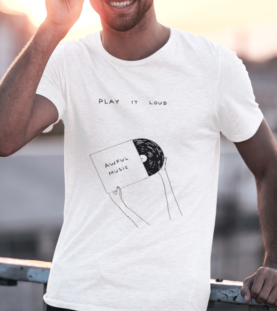 Awful Music Play It Loud Vinyl Record T-Shirt