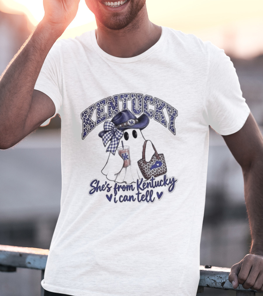 Kentucky Ghost Halloween She's From Kentucky I Can Tell T-Shirt