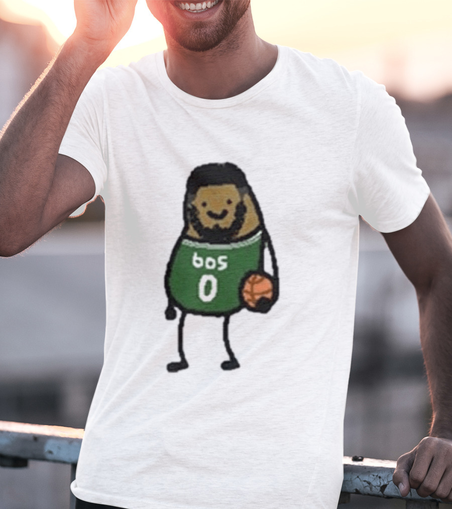 Boston Celtics Jayson Tatum Potatum Cartoon Basketball T-Shirt