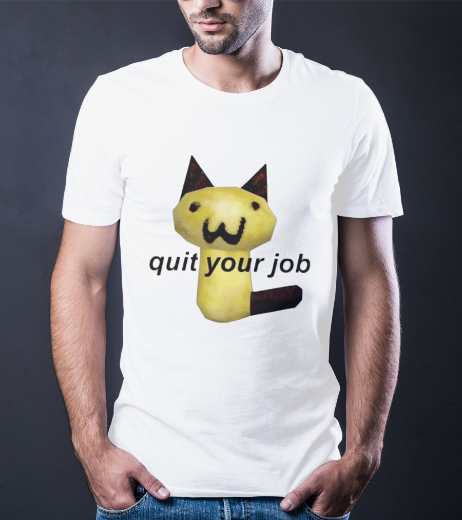 Quit Your Job Potato Cat Meme T-Shirt