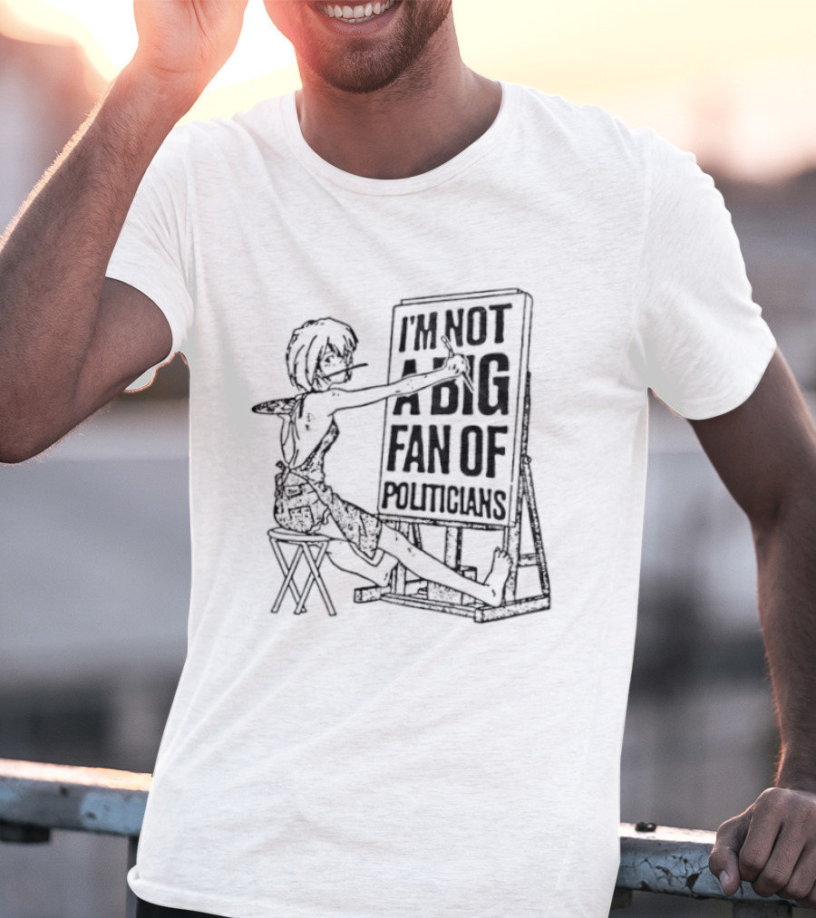 Rei Ayanami I'm Not A Big Fan Of Politicians Chair Sketch T-Shirt