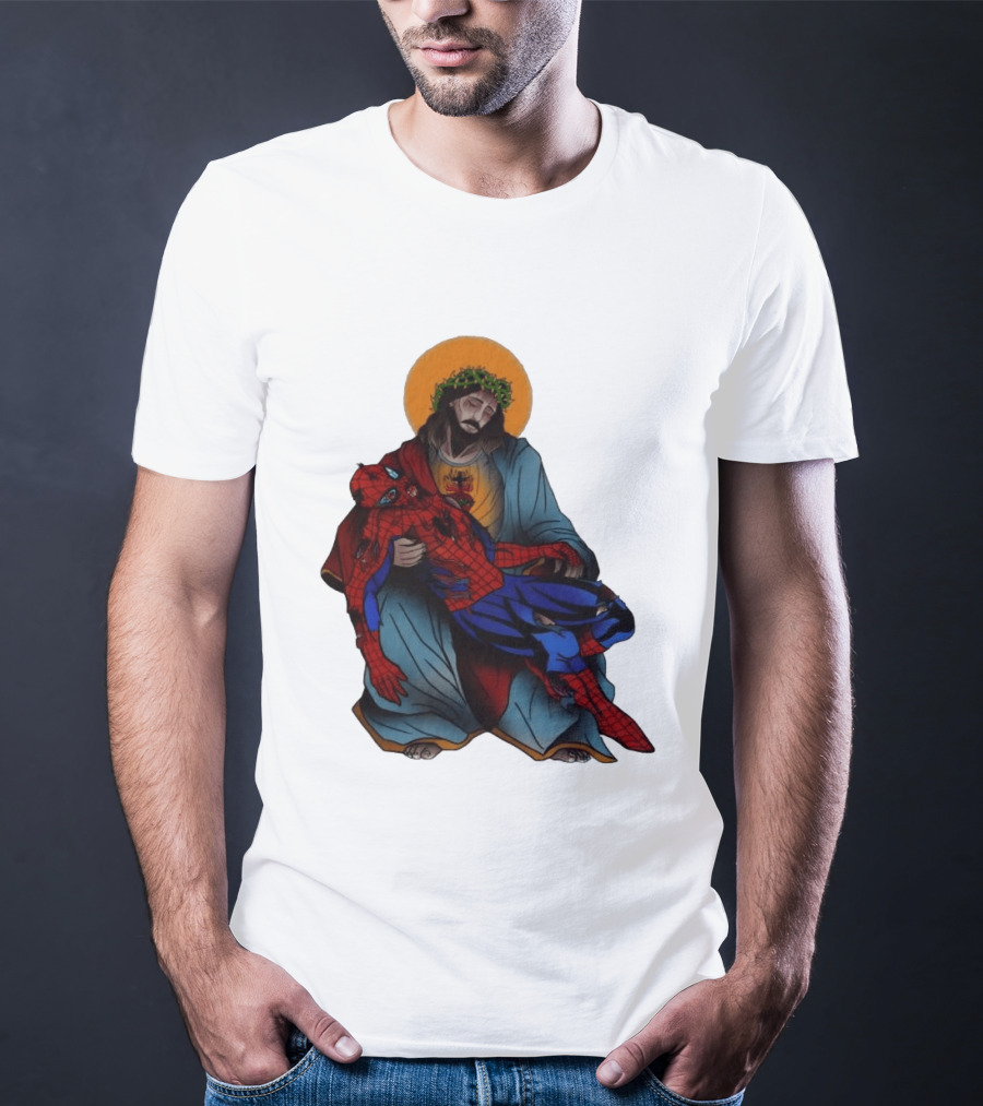 Spider Man Jesus Pieta Marvel T-Shirt