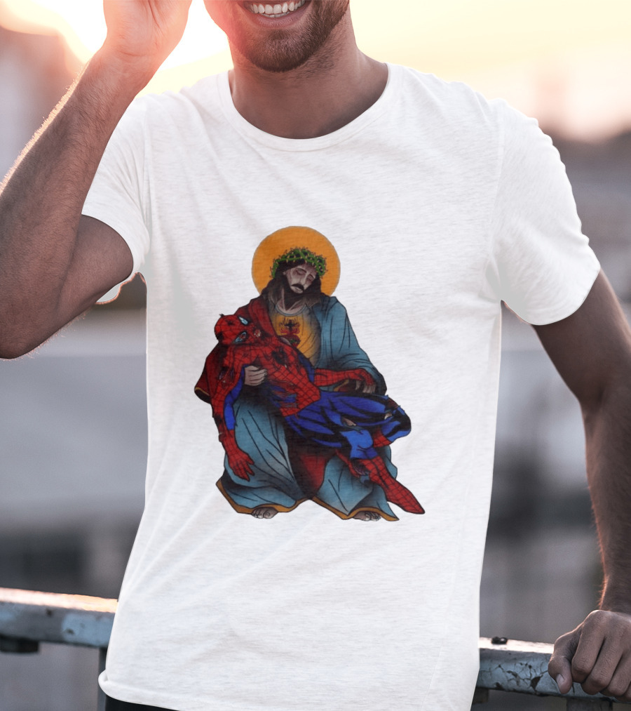 Spider Man Jesus Pieta Marvel T-Shirt