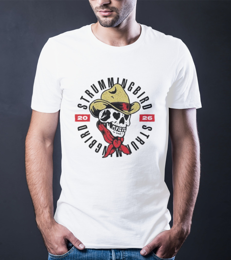 Strumming Bird Cowboy Skull 2020 T-Shirt