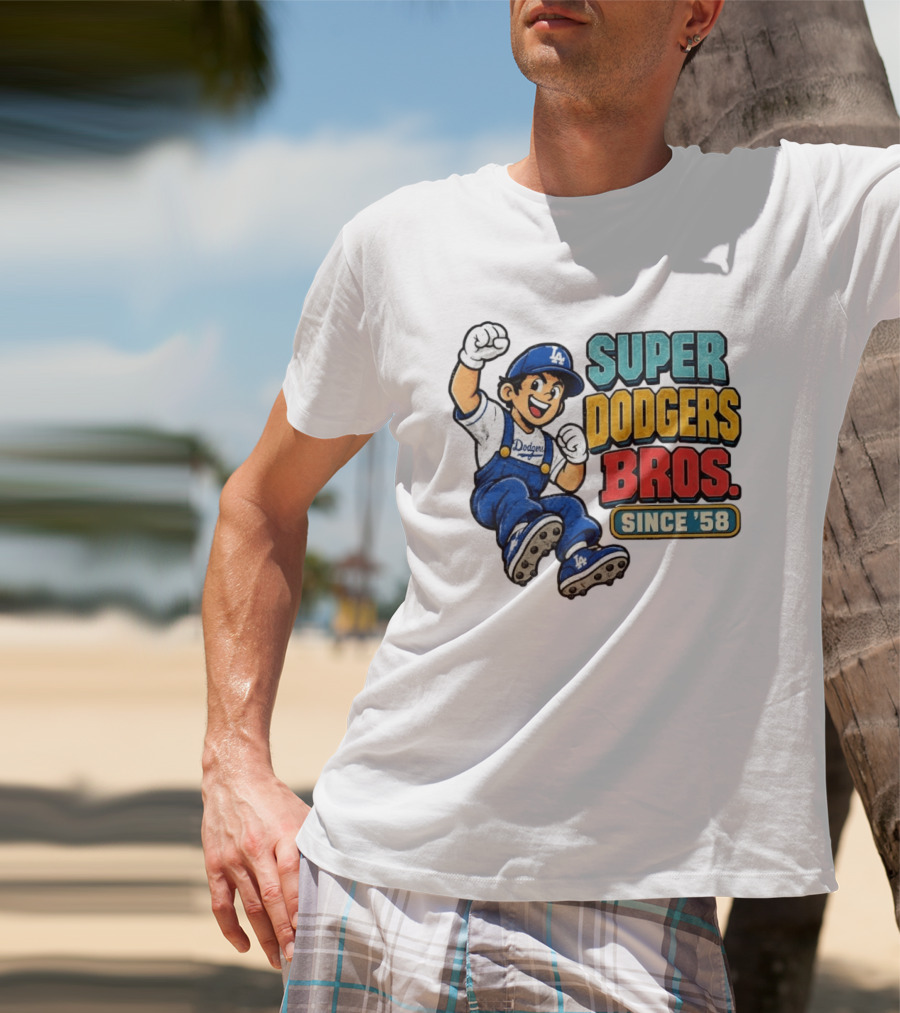 Los Angeles Dodgers Super Bros Since '58 T-Shirt