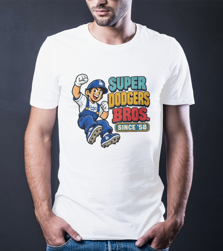 Los Angeles Dodgers Super Bros Since '58 T-Shirt