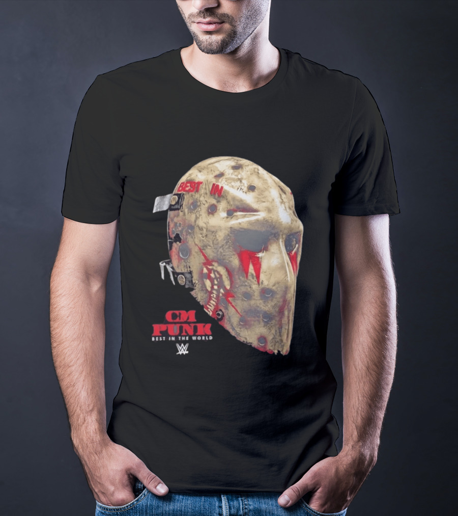CM Punk Best In The World WWE Jason Voorhees Hockey Mask T-Shirt