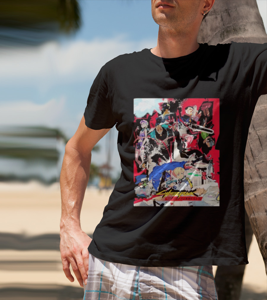 Cyberpunk Edgerunners 2 Only On Netflix October 20 2026 Anime Characters And Action Scenes T-Shirt