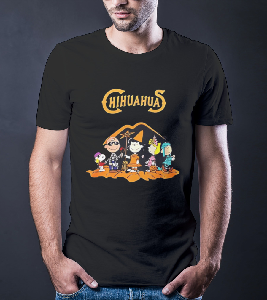 El Paso Chihuahuas Peanuts Halloween 2026 Snoopy Woodstock Lucy Charlie Brown Linus T-Shirt