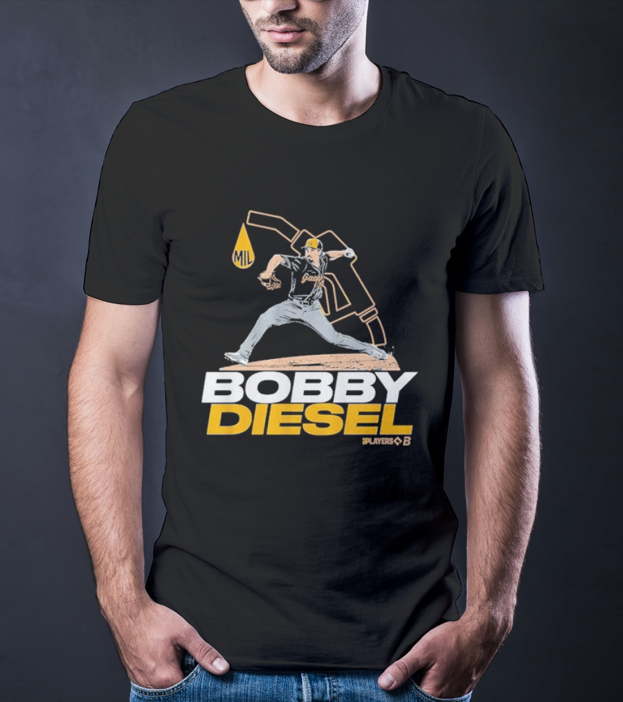 Bobby Diesel Pitcher Oil Can Baseball T-Shirt