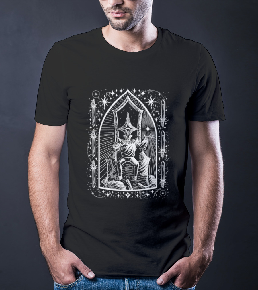 Slay The Spire 2 His Majesty Knight Throne Mystical Artistry Starburst Swords T-Shirt