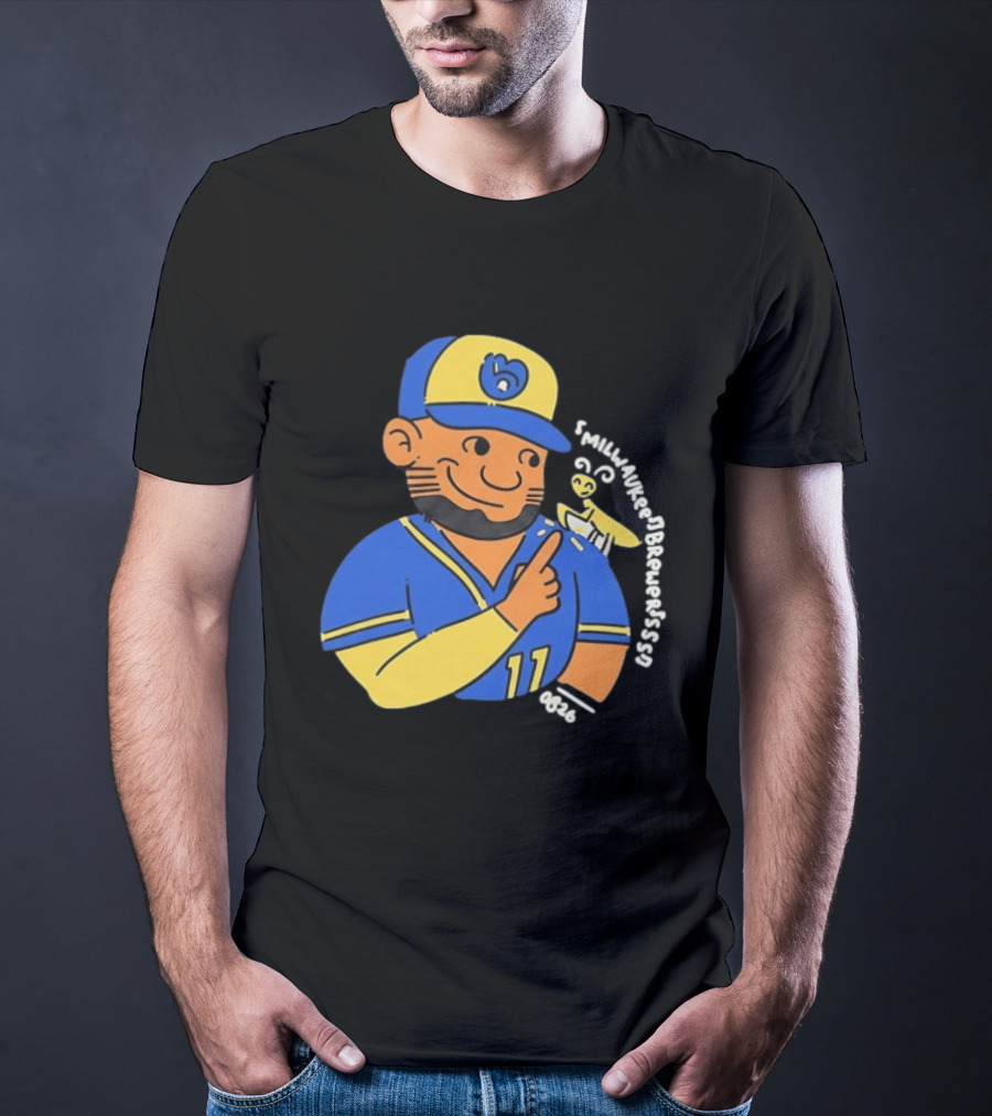Milwaukee Brewers Jackson Chourio Smilwaukee Brewerssss 0626 Baseball Player Cartoon T-Shirt
