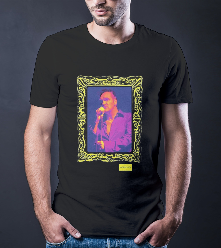 Morrissey Vibrant Stage Portrait In Ornate Frame T-Shirt
