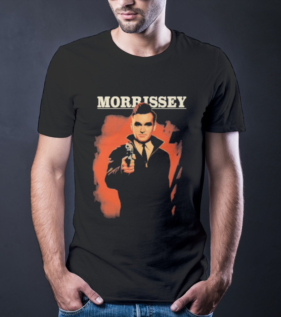Morrissey Pistol Tour Man With Gun Red T-Shirt