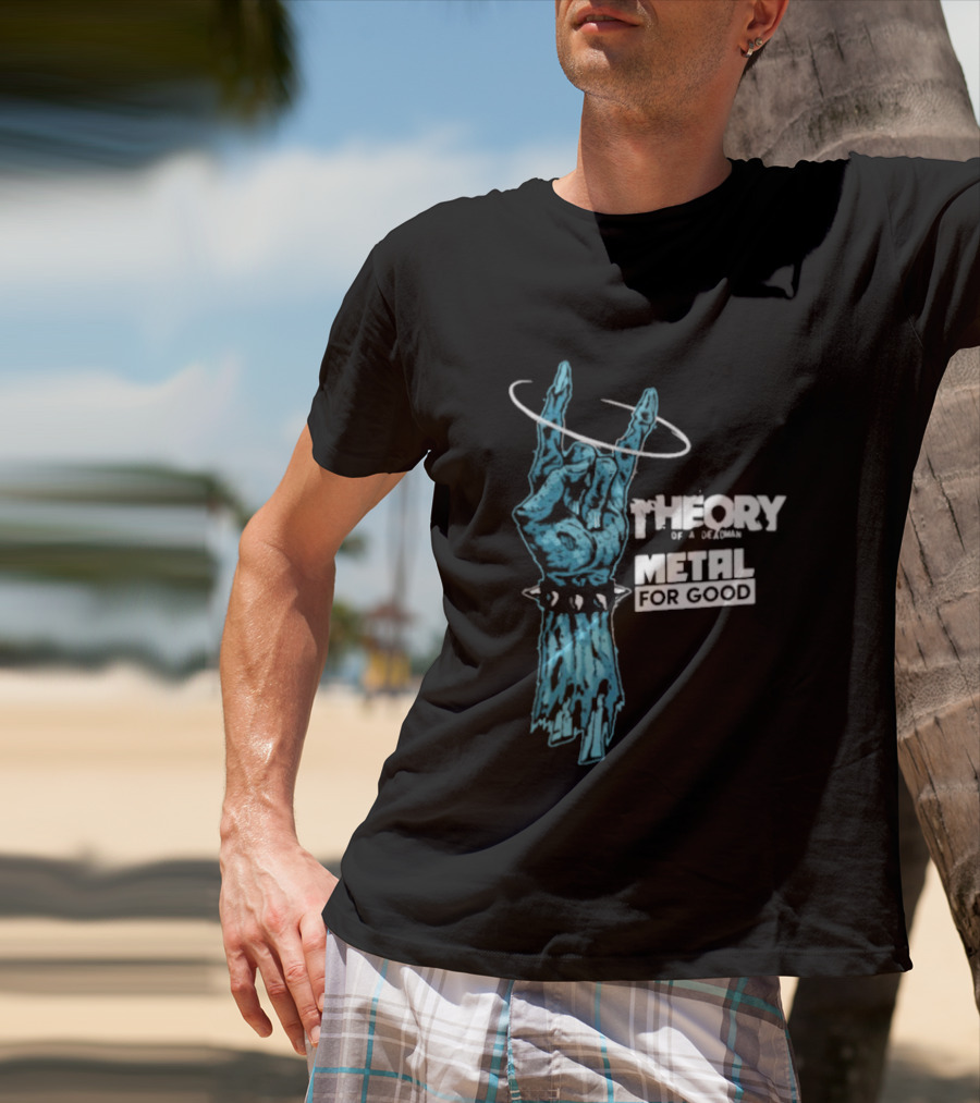 Theory Of A Deadman Metal For Good Blue Hand Halo Collaboration T-Shirt