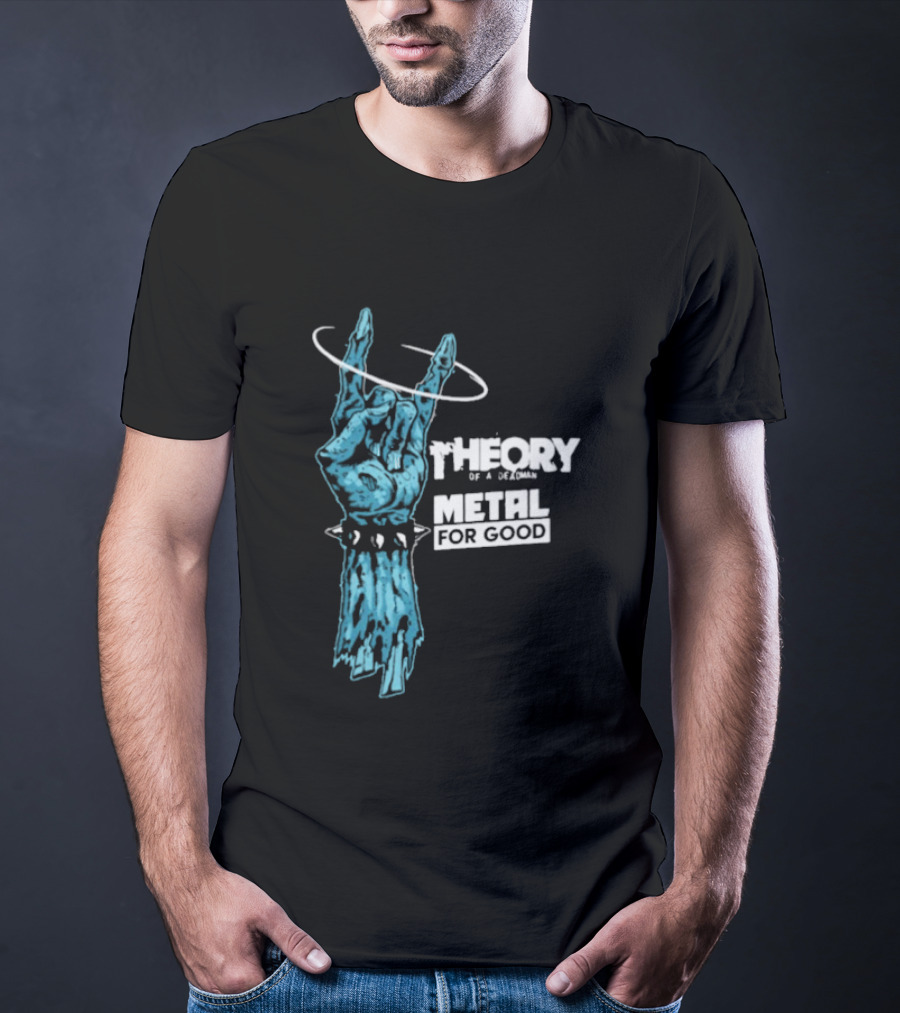 Theory Of A Deadman Metal For Good Blue Hand Halo Collaboration T-Shirt