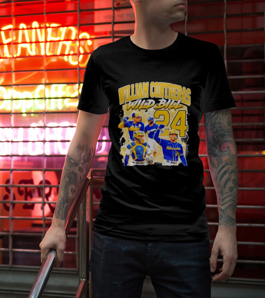 William Contreras Wild Bill Milwaukee 24 Player Collage T-Shirt