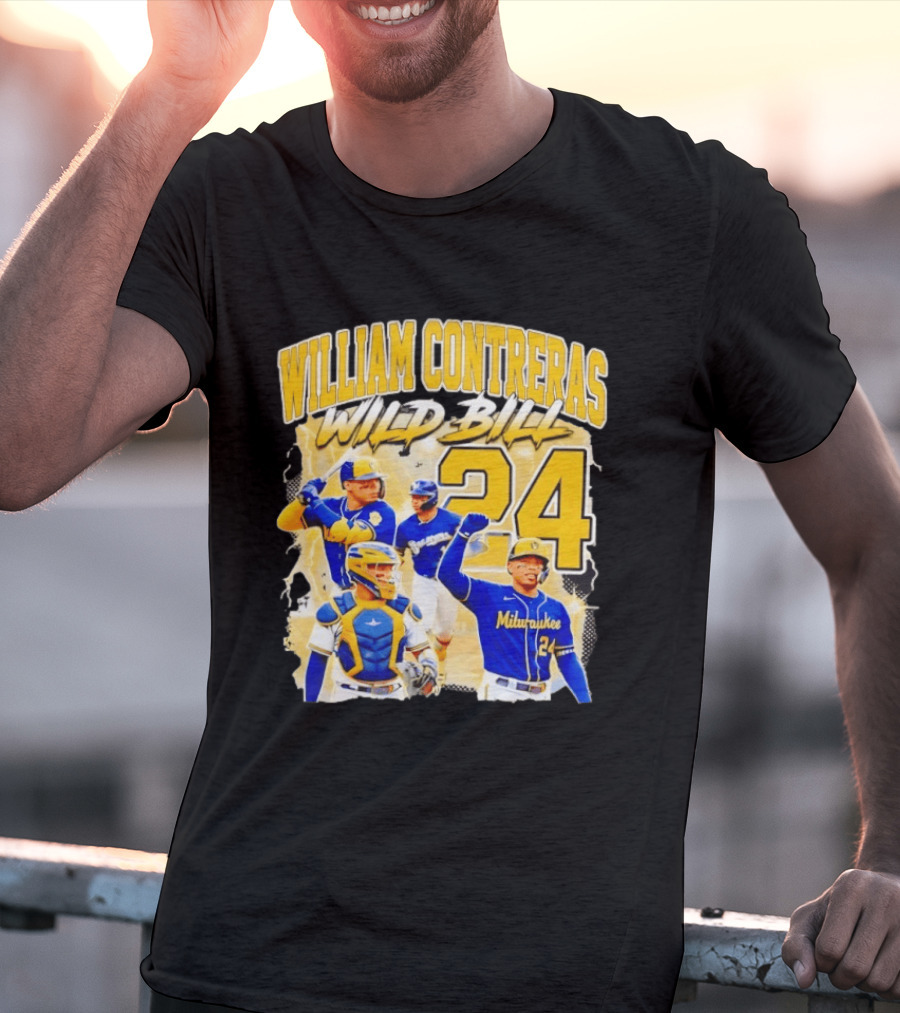 William Contreras Wild Bill Milwaukee 24 Player Collage T-Shirt