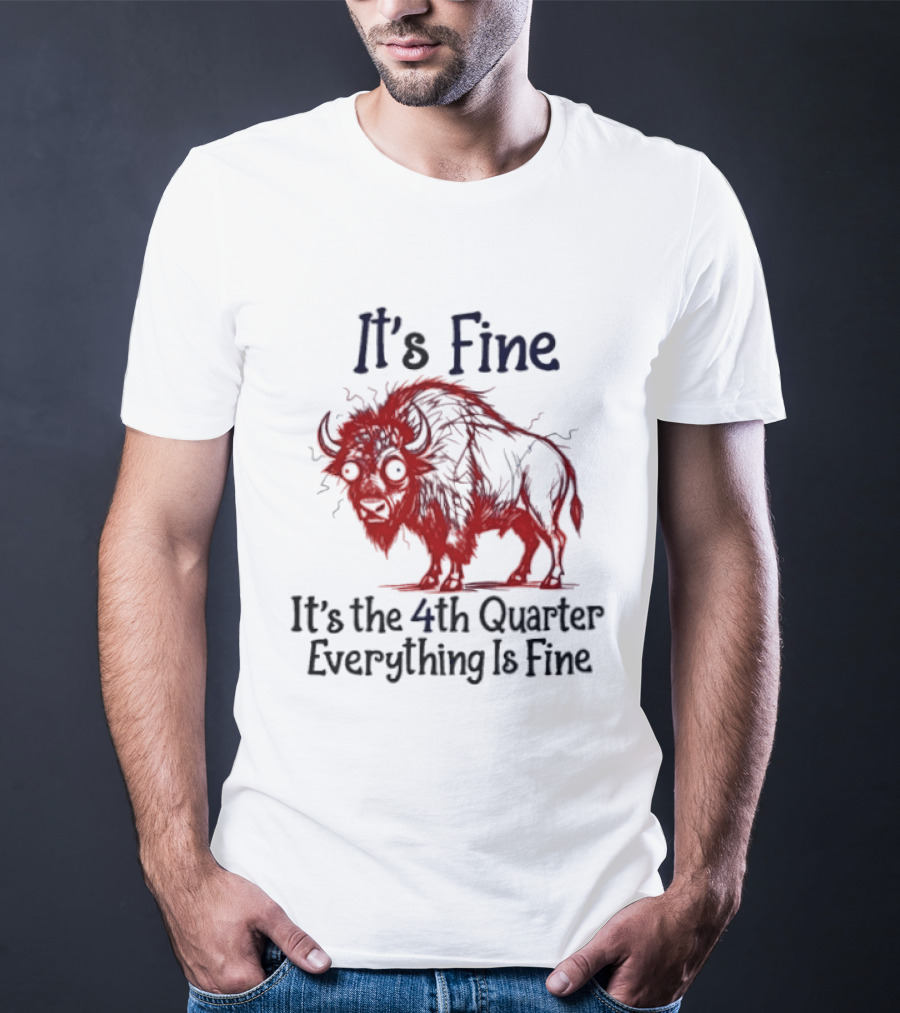 It's Fine It's The 4th Quarter Everything Is Fine Buffalo Bison T-Shirt