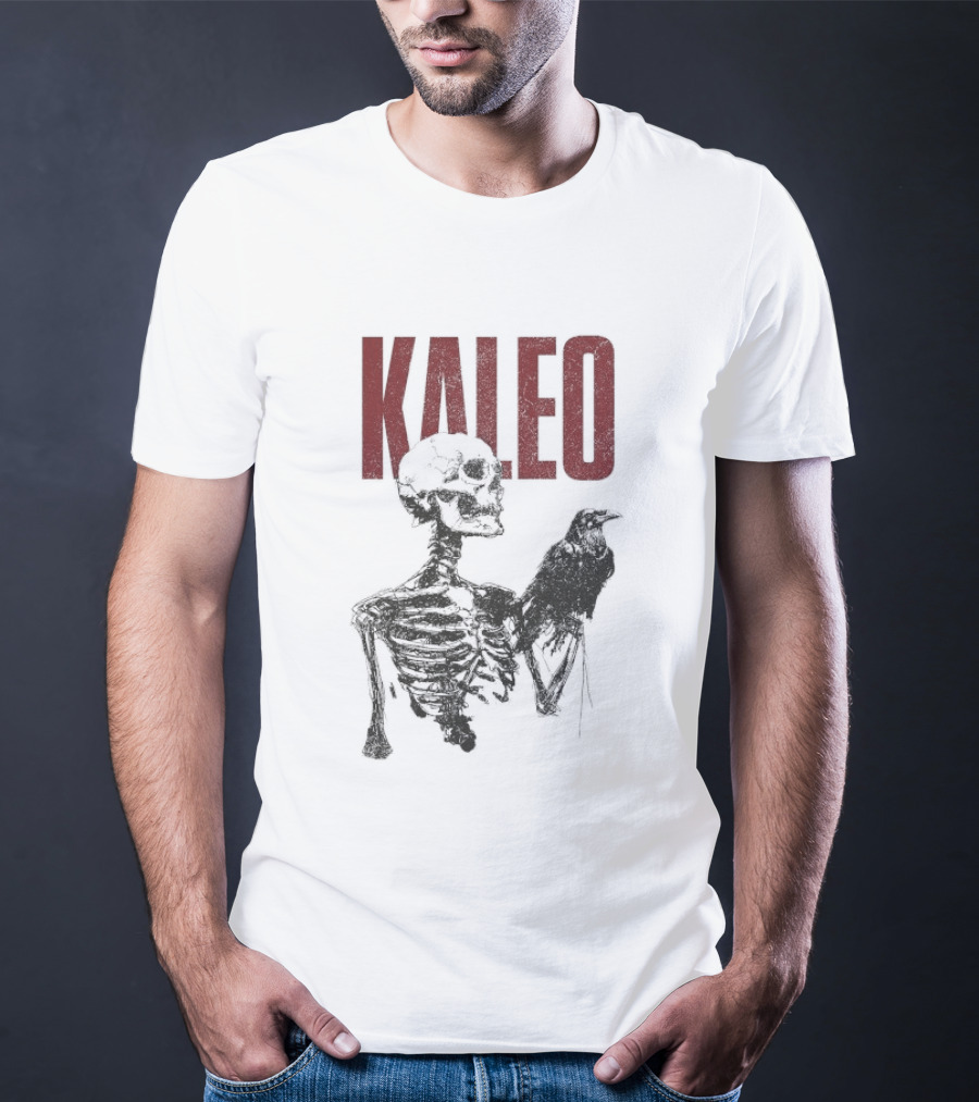 Kaleo Skeleton Holding Raven T-Shirt